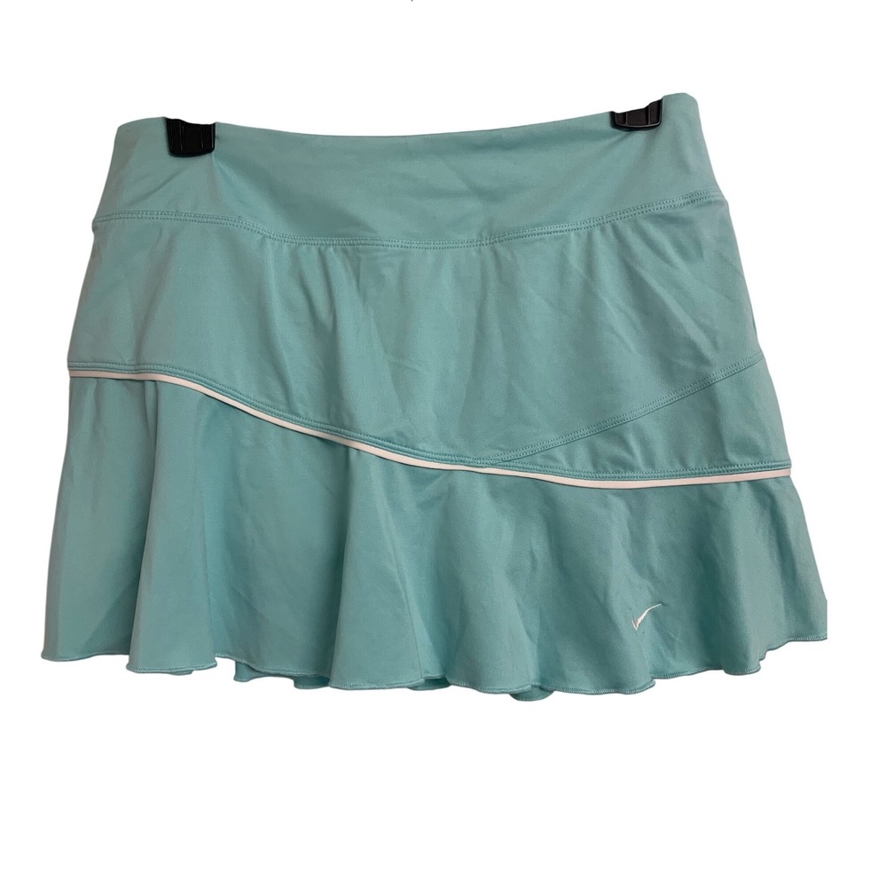 Nike Dri-FIT Golf Tennis Prep Skort Teal Blue Ruffle Skirt Size M
